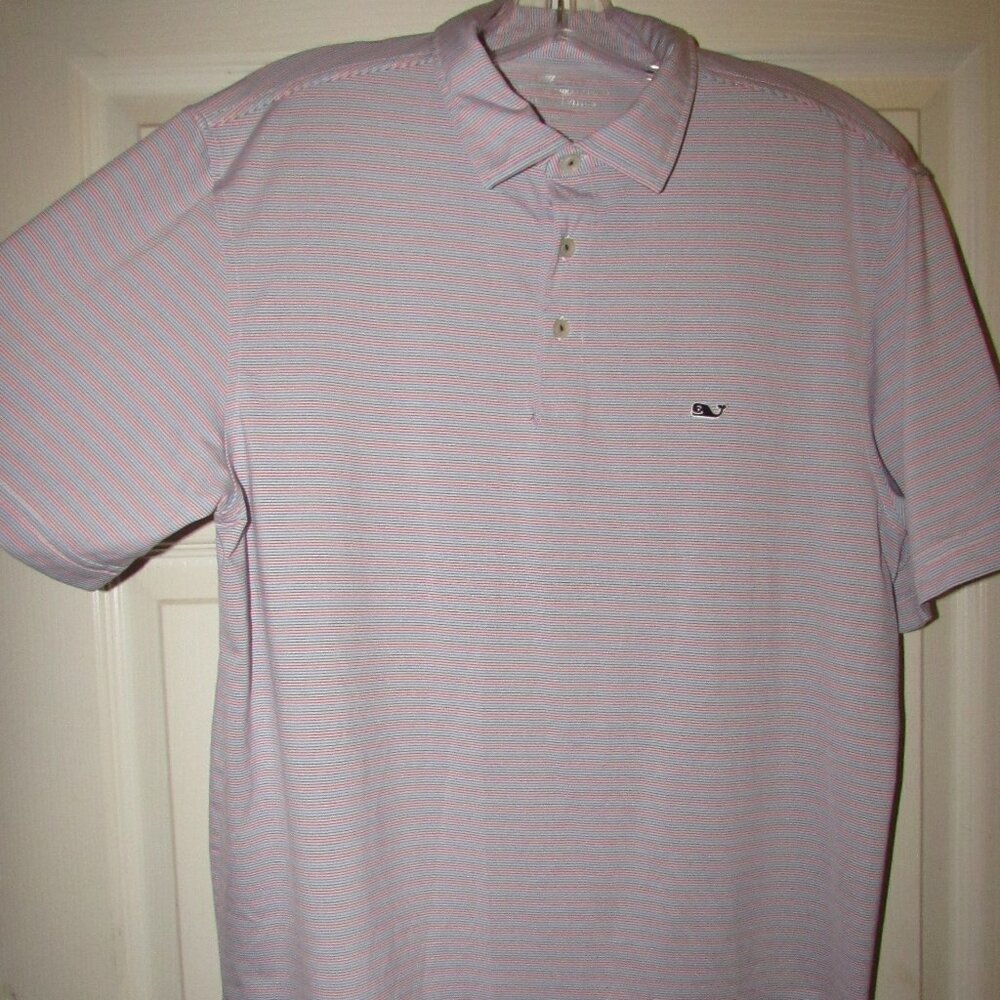 Vineyard Vines OTG On The Go Sankaty Polo Shirt Mens Shirt Size Medium Stripes